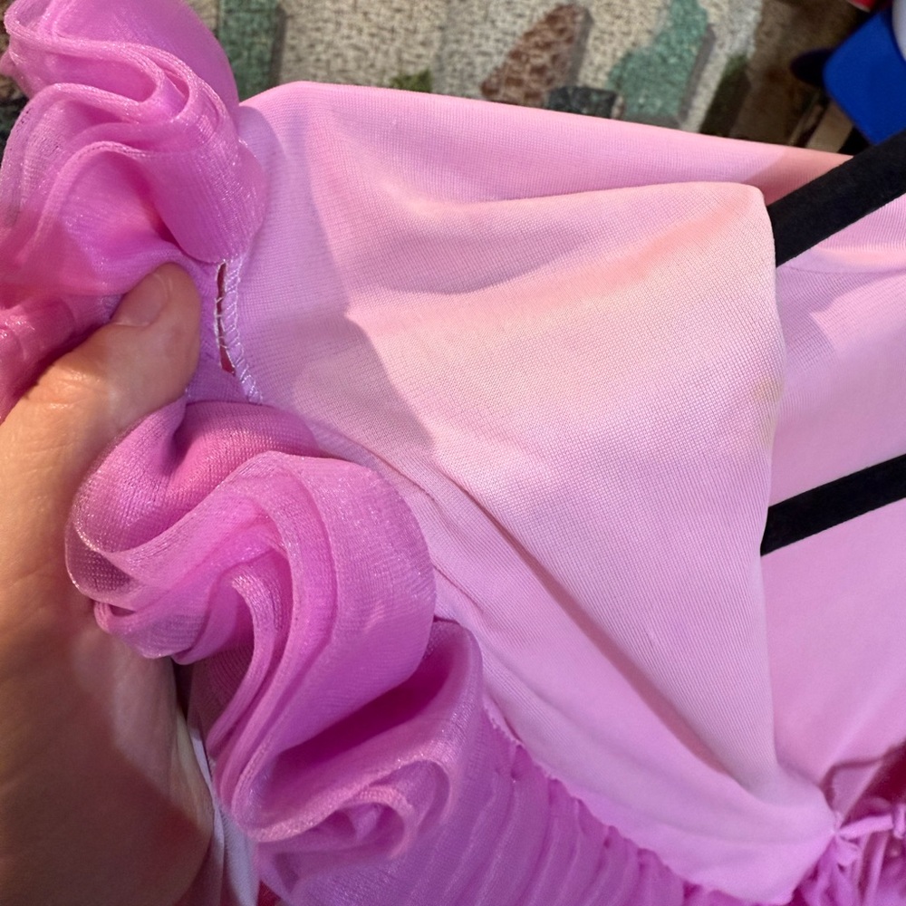 Vintage 1960s RARE Pink Ruffled Loungewear Jumpsuit - Picture 10 of 12